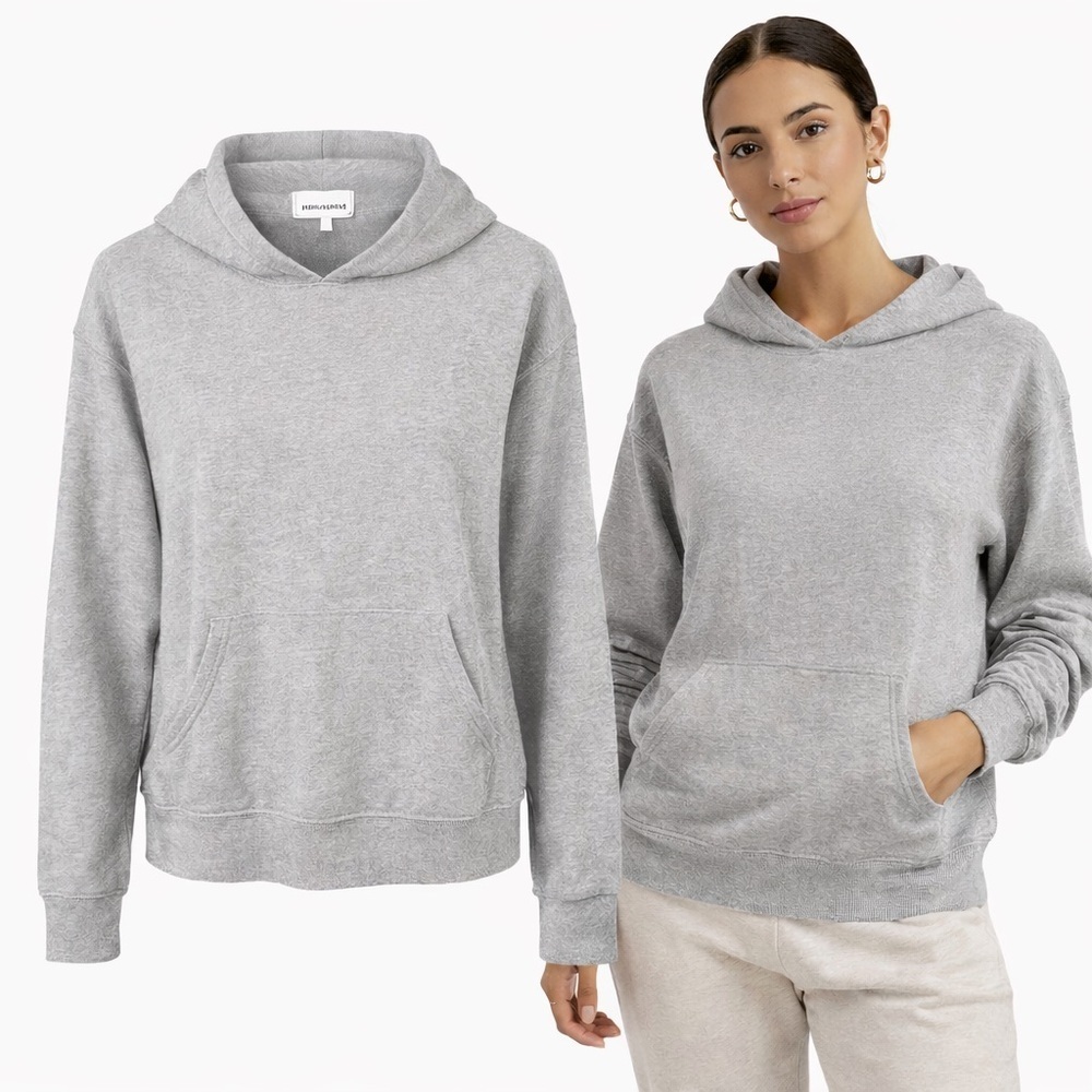 WEWOREWHAT | Gray Hoodie Pullover Cotton Blend Kangaroo Pocket | Size M
